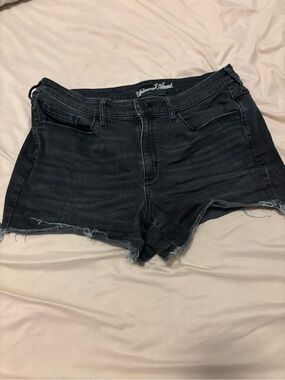 Universal Thread Black Frayed Hem Denim Shorts
